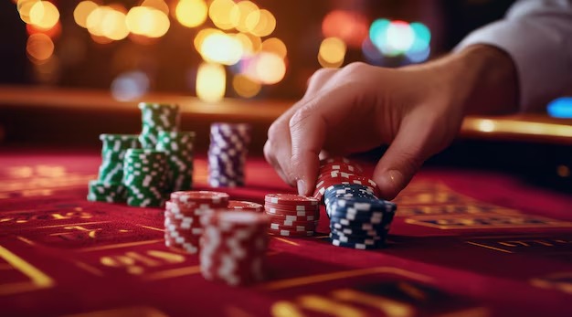 Live casino table with professional croupier and multiple camera angles